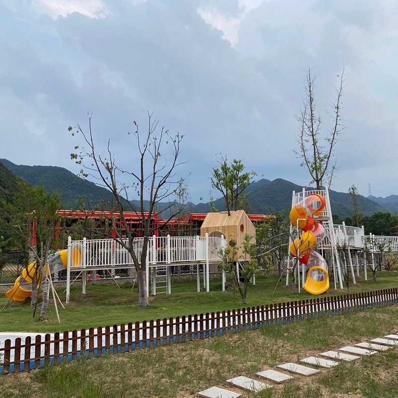 Tobogán combinado al aire libre para jardín de infantes Fuyang Fangjiajing_Sitio de equipo de juegos infantiles