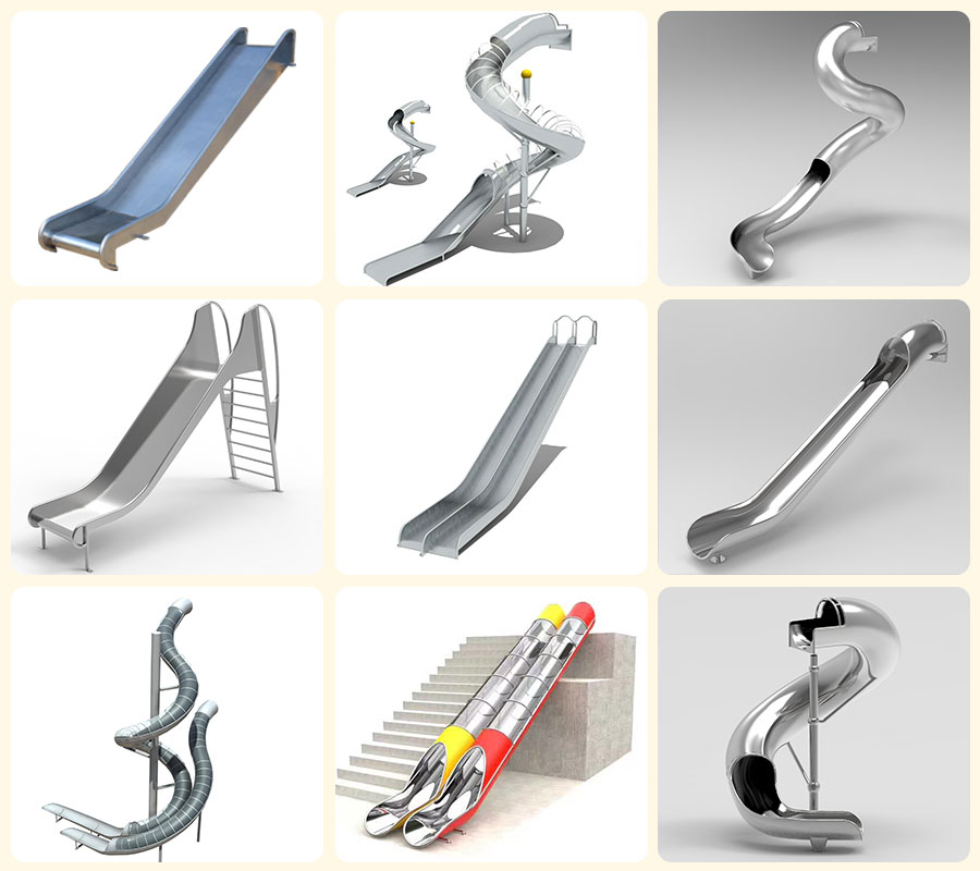 Diversión no estándar + tobogán de acero inoxidable + tobogán combinado (6)