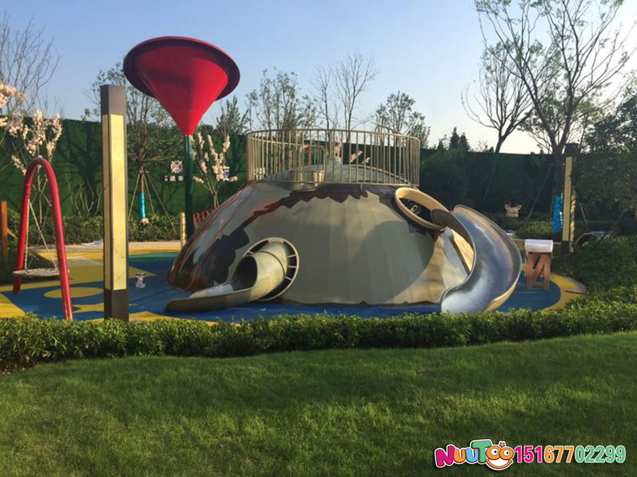 Parque del Principito + atracción no estándar + tobogán combinado Planet + tobogán de acero inoxidable (7)