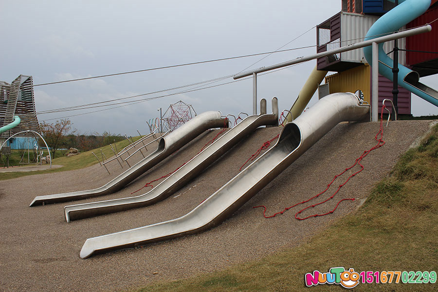 Diversión no estándar + caja de toboganes de acero inoxidable + tobogán + atracciones (30)