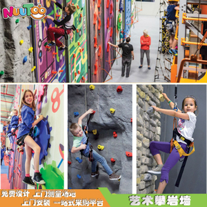 Equipo de juegos para niños de interior con muro de escalada artístico de estilo importado