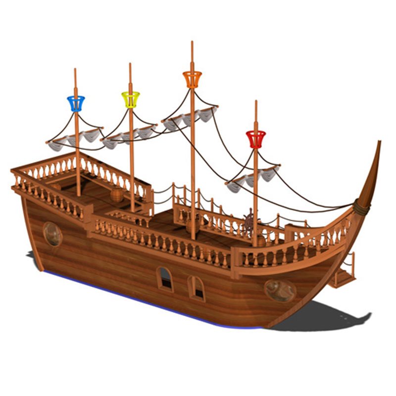 Barco pirata de madera Paseos en barcos piratas grandes Fabricantes de equipos de juego al aire libre LE-HD008 personalizado