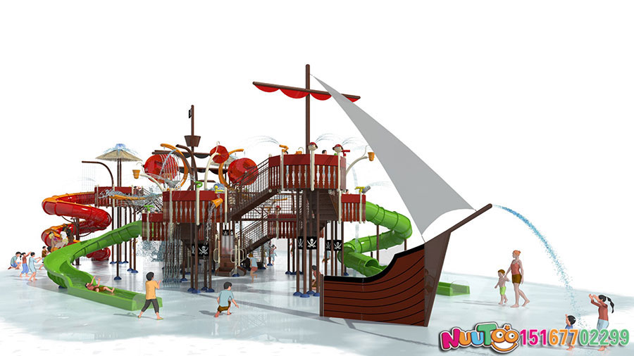 Tobogán acuático + equipo de juegos acuáticos + instalaciones de juegos infantiles (41)