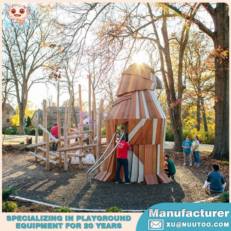 Parque infantil Woodpecker creado por un fabricante de equipos para parques infantiles paisajísticos 