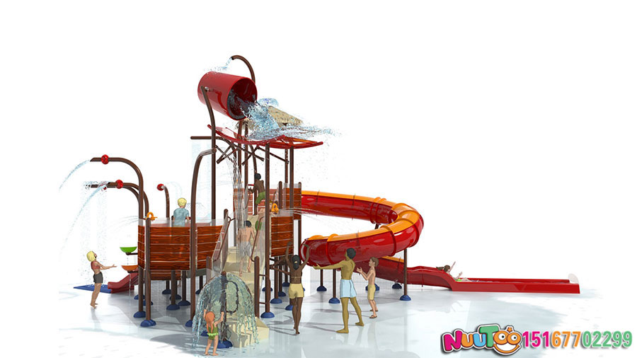 Tobogán acuático + equipo de juegos acuáticos + instalaciones de juegos infantiles (39)