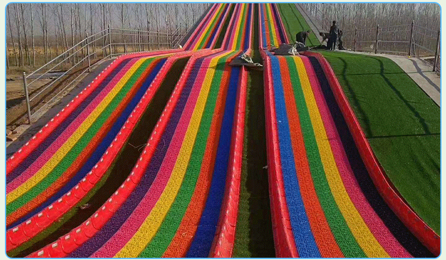 Tobogán de colores + tobogán de nieve seca + tobogán de salto + tobogán de colores _13